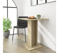 Vidaxl Table De Bistro Chêne Sonoma 60x60x75 Cm Aggloméré Marron