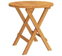 vidaXL Table de Bistro Table de Chevet Table de Nuit Table d'Appoint Table Basse Jardin Patio Terrasse Extérieur Ø46x47 cm Bois d'Acacia Massif