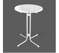 Table de bistro haute - Mange-debout pliable "Treviso" - blanc D14140
