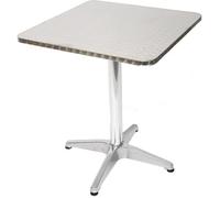 Table de bistro - M28 - rectangulaire - cadre en aluminium - plateau en acier - croix de pied - grande stabilité