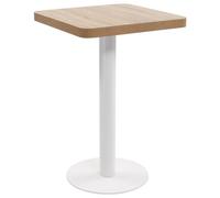 vidaXL Table de bistro Marron clair 50 x 50 cm MDF