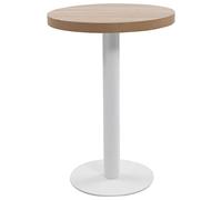 vidaXL Table de bistro Marron clair 60 cm MDF