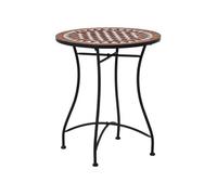 vidaXL Table de bistro mosaïque Marron 60 cm Céramique Marron