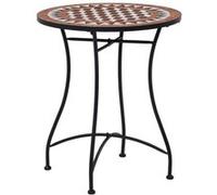 Vidaxl Table De Bistro Mosaïque Marron 60 Cm Céramique Marron