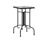 vidaXL Table de bistro mosaïque noir et blanc Céramique
