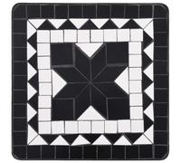 Table de bistro mosaïque noir et blanc Céramique, jardin, mobilier d'extérieur, terrasse
