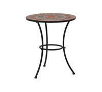 vidaXL Table de bistro Mosaïque 60 cm Céramique Gris et orange