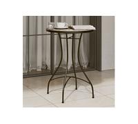 vidaXL Table de Bistro mosaïque Terre Cuite Blanc Ø50x70 cm céramique, Table mosaïque, Table d'extérieur, Table de Balcon, Table de Bistro