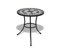 Table de bistro Noir et blanc 60 cm Mosaïque