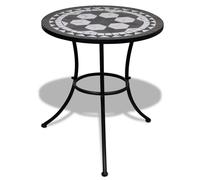 Table De Bistro Noir Et Blanc 60 Cm Mosaïque Noir