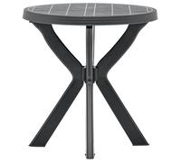 vidaXL Table de bistro d'extérieur Anthracite Ø70 cm Plastique