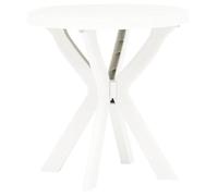 vidaXL Table de bistro Ø70 cm Plastique Blanc