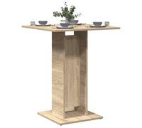 Vidaxl Table De Bistro Chêne Sonoma 60x60x75 Cm Aggloméré Marron