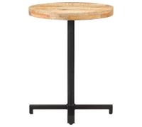 Table De Bistro Ronde Ø60x75 Cm Bois De Manguier Brut - Vidaxl