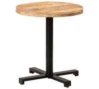 Table De Bistro Ronde Ø70x75 Cm Bois De Manguier Brut - Vidaxl
