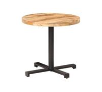 vidaXL Table de bistro Ronde Ø80x75 cm Bois de manguier brut