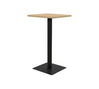 Table de Bistro Table à Dîner Table de Bar Meuble de Cuisine Restaurant Maison Intérieur Café Couleur Chêne 70x70x107 cm Acier 321928