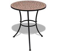 Table de bistro Terre cuite 60 cm Mosaïque Marron G