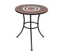 Table de bistro - VIDAXL - Mosaïque - 60 cm - Fer thermolaqué - Extérieur