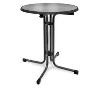 Beautissu Table bistrot extérieur Ronde Pliante Balcon Jardin à Manger | Ø70cm hauteur 70cm noir d'appoint fête camping stable repas Bistroni
