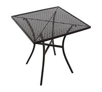 Table de bistrot carrée en acier noir 700 mm