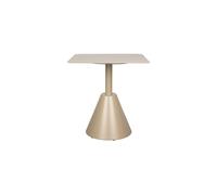 Table de bistrot carrée en métal beige Fabby