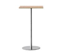 Table de bistrot chromé mat Brio 72-102cm LxWxH 60x60x102cm