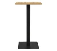Table de bistrot couleur chêne 50 x 50 x 107 cm - Panneau de particules mélaminé et acier - Idéale pour les petites pièces et balcons - Durable et facile d'entretien