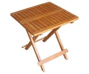 Table de bistrot extérieure bois acacia huilé marron jardin balcon terrasse meubles angulaire pliable