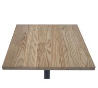 Table de bistrot HWC-H10, table de bar, industrielle Gastro métal orme massif 70x70cm brun clair