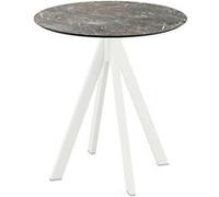 Table de bistrot Infinity avec piètement blanc + plateau HPL Ø70 cm