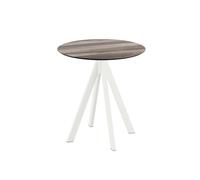 Table de bistrot Infinity avec piètement blanc + plateau HPL Ø70 cm