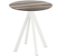Table de bistrot Infinity avec piètement blanc + plateau HPL Ø70 cm Veba 22 G