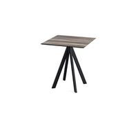 Table de bistrot Infinity avec piètement noir + plateau HPL 70x70 cm