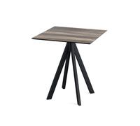 Table de bistrot Infinity avec piètement noir + plateau HPL 70x70 cm - Veba