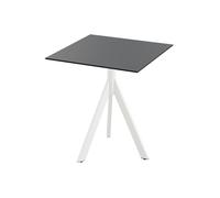 Table de Bistrot Infinity Tripod avec Piètement Blanc et Plateau HPL 70 x 70 cm - Veba