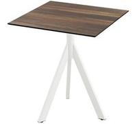 Table de Bistrot Infinity Tripod avec Piètement Blanc et Plateau HPL 70 x 70 cm