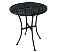 Table de bistrot ronde en acier noir avec motifs de 600 mm
