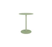 Table de bistrot ronde en acier vert Snow