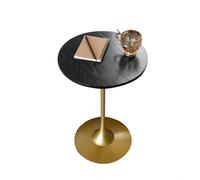 Table de bistrot ronde moderne noire - Table basse tulipe pour salon, balcon, loisirs, table d'appoint élégante - Table centrale de négociation 45 x 65 cm