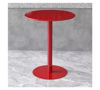 Table de bistrot ronde - Table de salle à manger extérieure/intérieure en métal idéale pour café, bar à dessert ou canapé - Meuble de terrasse polyvalent pour n'importe quel espace