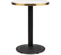 Table de bistrot style - Blumfeldt - Style Art Nouveau - 57,5x72 cm ØxH - plateau rond en marbre - Noir , blanc & or