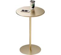Table De Bistrot, Table De Bar, Table De Bar à Cocktail Ronde en Or, Table De Cuisine à Manger, Table D’appoint pour Petit Espace, Table D’extrémité Bass, One Color, 48x48x72cm
