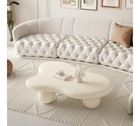 Table de bout moderne avec 3 jambes, dessin animé table de thé intérieure irrégulière, jolie table basse moderne, coin rond épaississant la table d'extrémité, salon minimaliste funky Beauty Comes