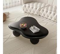 Table de bout moderne avec 3 jambes, dessin animé table de thé intérieure irrégulière, jolie table basse moderne, coin rond épaississant la table d'extrémité, salon minimaliste funky Beauty Comes