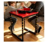 Table de Bras de Fer for entraînement à Domicile, équipement Professionnel de Bras de Fer, Tables avec Protection(Red)