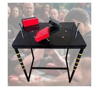 Table de Bras de Fer Professionnelle | Cadre en Acier Robuste 90 x 65 cm | Réglable for Main Gauche/Droite | Usage à Domicile et en Salle de Sport | Équipement de Musculation du Haut du Corps(Noir)