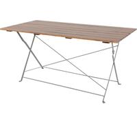 Table de brasserie Table de jardin pliante Table de salle à manger en acacia acier 120x70cm