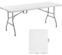Table de buffet pliante VEVOR Table portable à usage général 180 cm, table rectangulaire en plastique (pour 4-6 personnes) avec poignée intégrée, table de jardin table de camping pour les fêtes pique-