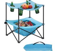 Table de buffet pliante VEVOR Table portable à usage général 56 cm, table imperméable en tissu Oxford 600D avec 4 porte-boissons, table de jardin Table de camping pour les fêtes Pique-nique Camping Gr